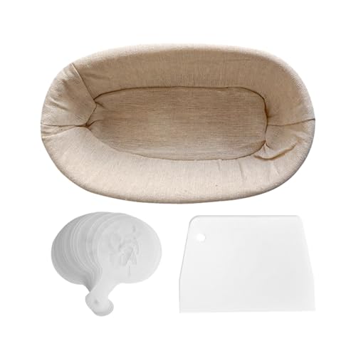 Brotback-Set | wiederverwendbarer Rattankorb | wiederverwendbare Rattan-Teigschale | Natürliches Gär-Set für handwerkliche Kastenformen, Krustenmuster und Backen zu Hause Brotback-Set | wiederverwendbarer Rattankorb | wiederverwendbare Rattan-Teigschale | Natürliches Gär-Set für handwerkliche Kastenformen, Krustenmuster und Backen zu Hause von Generisch