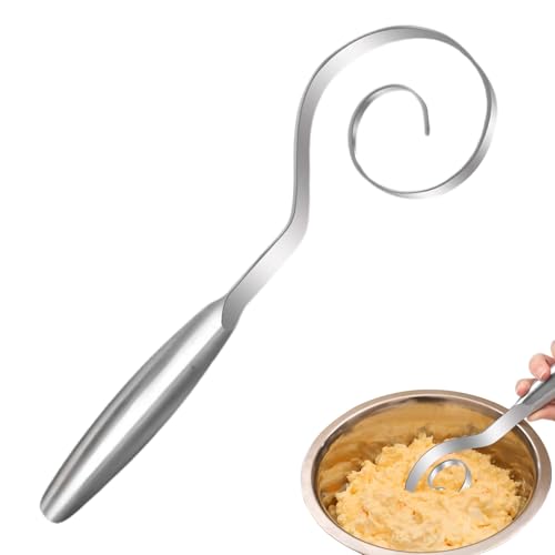 Brotbesen | Manueller Mixer, Mehrzweck-Teigbesen aus Edelstahl für Bäckerei, Pizza, Backen, Küche, Kochen von Generisch