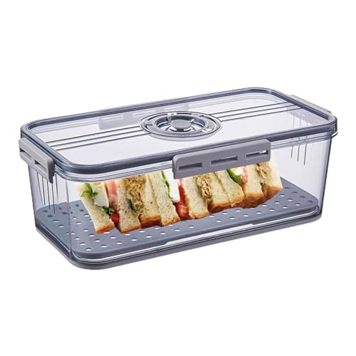 Brotkasten Für Küchenarbeitsplatte, Zeiterfassung Wiederverwendbarer, Frischhaltender Brotbehälter Mit Deckel, Brothalterbehälter, Luftdichte Brotaufbewahrungsbox Mit Luftventil Für Selbstgebackene von Generisch