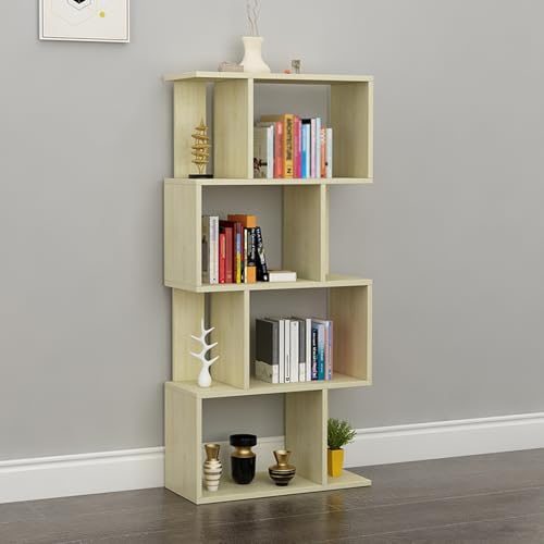 Bücherregal, S-förmiges, vertikales Ausstellungsregal, hohes Mehrzweck-Aufbewahrungsregal für Wohnzimmer oder Schlafzimmer, modernes geometrisches Design, ideal zum Organisieren und Präsentieren von Bücherregal, S-förmiges, vertikales Ausstellungsregal, hohes Mehrzweck-Aufbewahrungsregal für Wohnzimmer oder Schlafzimmer, modernes geometrisches Design, ideal zum Organisieren und Präsentieren von von Generisch