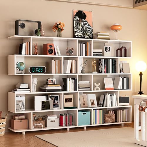 Bücherregal, großes Fassungsvermögen, stabiles Holz-Bücherregal, für Wohnzimmer, Zuhause, Schlafzimmer, Büro, Bibliothek, modernes Bücherregal, breites Bücherregal Bücherregal, großes Fassungsvermögen, stabiles Holz-Bücherregal, für Wohnzimmer, Zuhause, Schlafzimmer, Büro, Bibliothek, modernes Bücherregal, breites Bücherregal von Generisch