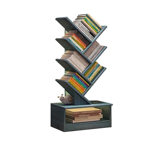 Bücherregal Baum aus Holz – vertikaler moderner Bücherregal-Organizer mit Schublade für Home Office, Wohnzimmer, Schlafzimmer – stilvolle Aufbewahrungslösung Bücherregal Baum aus Holz – vertikaler moderner Bücherregal-Organizer mit Schublade für Home Office, Wohnzimmer, Schlafzimmer – stilvolle Aufbewahrungslösung von Generisch