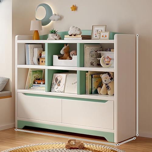 Bücherregal-Eck-Organizer mit Kippschutz-Funktionen, Multi-Storage-Vitrine, verdickte Rückwand für Zuhause oder Büro von Generisch