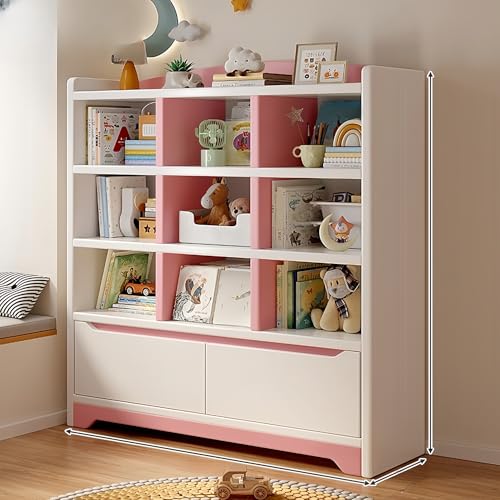 Bücherregal-Eck-Organizer mit Kippschutz-Funktionen, Multi-Storage-Vitrine, verdickte Rückwand für Zuhause oder Büro von Generisch
