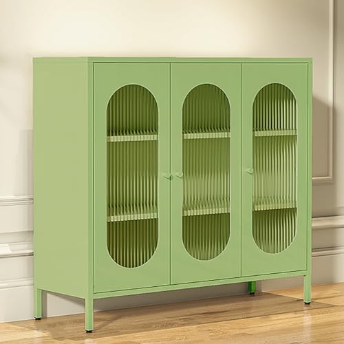 Bücherregal Vitrine Aufbewahrungsschrank, Metall, freistehender Aufbewahrungsschrank mit verstellbarer Höhe für Wohnzimmer, Schlafzimmer, Küche, Speisekammer Bücherregal Vitrine Aufbewahrungsschrank, Metall, freistehender Aufbewahrungsschrank mit verstellbarer Höhe für Wohnzimmer, Schlafzimmer, Küche, Speisekammer von Generisch