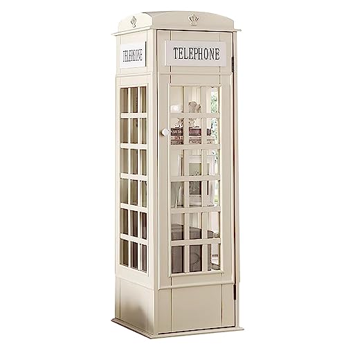 Bücherregal aus Holz mit Acryltür, 5-stöckiger bodenstehender Aufbewahrungsschrank für Kinder und Erwachsene, Londoner Telefonzelle Bücherregal aus Holz mit Acryltür, 5-stöckiger bodenstehender Aufbewahrungsschrank für Kinder und Erwachsene, Londoner Telefonzelle von Generisch