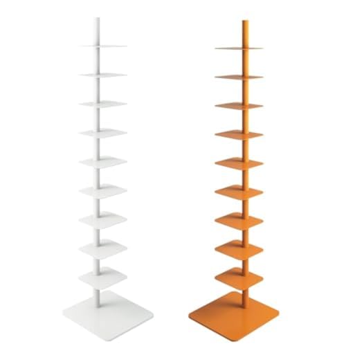 Bücherregal aus Metall mit 9 Etagen, Mehrzweck-Eckleiter, Bücherregal für kleine Räume, ideal für Zuhause oder Büro Bücherregal aus Metall mit 9 Etagen, Mehrzweck-Eckleiter, Bücherregal für kleine Räume, ideal für Zuhause oder Büro von Generisch