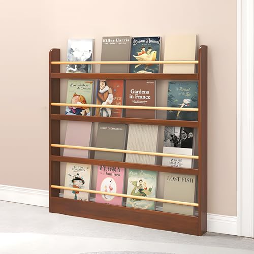 Bücherregal für Kinder, Wandmontage, mit 4 Ebenen, platzsparendes Kinder-Bücherregal für Spielzeug/CD/Bücher, ideal für Kinderzimmer/Wohnzimmer/Heimbüro Bücherregal für Kinder, Wandmontage, mit 4 Ebenen, platzsparendes Kinder-Bücherregal für Spielzeug/CD/Bücher, ideal für Kinderzimmer/Wohnzimmer/Heimbüro von Generisch