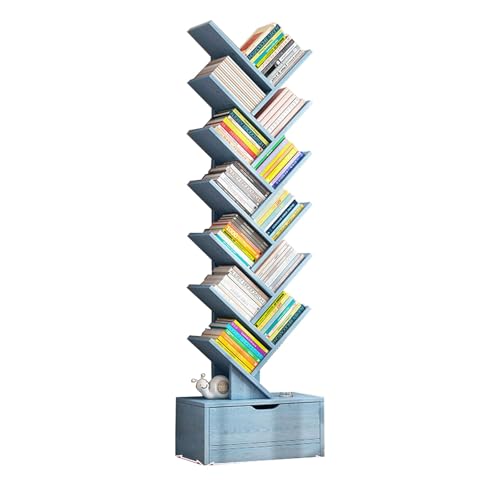 Bücherregal in Baumform mit Schublade, dekoratives Aufbewahrungsregal für CDs, Filme und Bücher, stilvolle Nutzregale für Wohnzimmer, Schlafzimmer und Büro Bücherregal in Baumform mit Schublade, dekoratives Aufbewahrungsregal für CDs, Filme und Bücher, stilvolle Nutzregale für Wohnzimmer, Schlafzimmer und Büro von Generisch