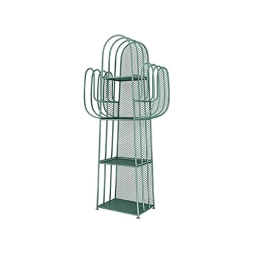 Bücherregal mit 4 Ebenen, Kaktus, freistehend, für Wohnzimmer, Schlafzimmer, mit beidseitigen Haken, Metall-Aushöhlung, Aufbewahrungsregale, Organizer Bücherregal mit 4 Ebenen, Kaktus, freistehend, für Wohnzimmer, Schlafzimmer, mit beidseitigen Haken, Metall-Aushöhlung, Aufbewahrungsregale, Organizer von Generisch