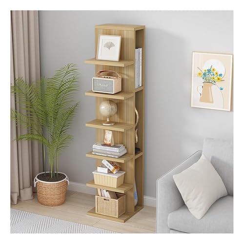Bücherregal mit 6 Ebenen, geometrisches Eckregal, industrieller Aufbewahrungs-Organizer für Wohnzimmer, Schlafzimmer, Büro Bücherregal mit 6 Ebenen, geometrisches Eckregal, industrieller Aufbewahrungs-Organizer für Wohnzimmer, Schlafzimmer, Büro von Generisch