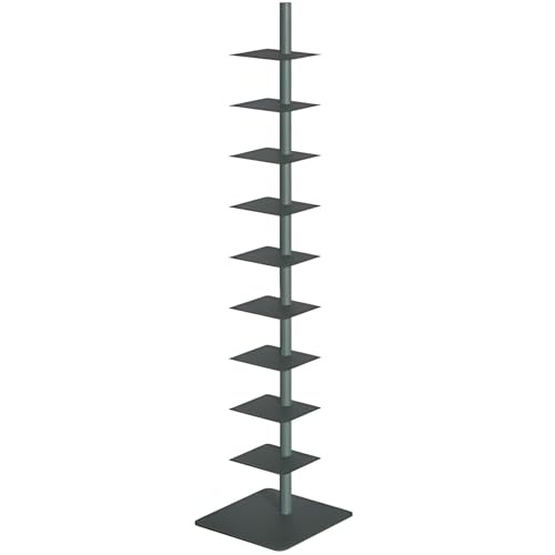 Bücherregal mit Metallrücken, vertikaler Turm, platzsparendes Design, Mehrzweck-Eckaufbewahrungslösung für Zuhause und Büro Bücherregal mit Metallrücken, vertikaler Turm, platzsparendes Design, Mehrzweck-Eckaufbewahrungslösung für Zuhause und Büro von Generisch