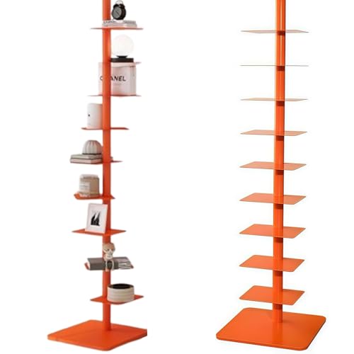 Bücherregal mit Metallrücken – 9-stöckiges schmales Bücherregal mit freier Drehung, vertikaler Turm für kleine Räume, hohes und schmales Design Bücherregal mit Metallrücken – 9-stöckiges schmales Bücherregal mit freier Drehung, vertikaler Turm für kleine Räume, hohes und schmales Design von Generisch
