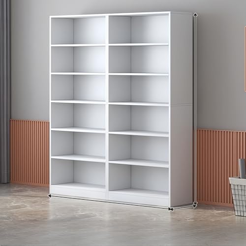Bücherregal mit Rückwand – Standregal mit offenen Aufbewahrungsregalen – Vielseitiges Display für Ecken und Multi-Szenen-Nutzung – hohes Design für Bücher und Dekor Bücherregal mit Rückwand – Standregal mit offenen Aufbewahrungsregalen – Vielseitiges Display für Ecken und Multi-Szenen-Nutzung – hohes Design für Bücher und Dekor von Generisch