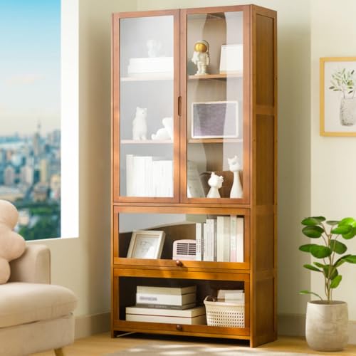 Bücherregal mit Türen, vielseitiges Aufbewahrungs-Bücherregal für Wohnzimmer und Büro, versiegelt und staubdicht, leicht zu reinigen, ideal für Küche und Speisekammer Bücherregal mit Türen, vielseitiges Aufbewahrungs-Bücherregal für Wohnzimmer und Büro, versiegelt und staubdicht, leicht zu reinigen, ideal für Küche und Speisekammer von Generisch