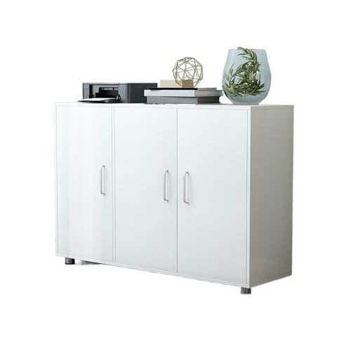 Büro-Aktenschrank und Druckerständer, 1,2 m, kurzer Aufbewahrungsschrank, moderne weiße Akteneinheit und kleines Bücherregal für Heimbüro Büro-Aktenschrank und Druckerständer, 1,2 m, kurzer Aufbewahrungsschrank, moderne weiße Akteneinheit und kleines Bücherregal für Heimbüro von Generisch