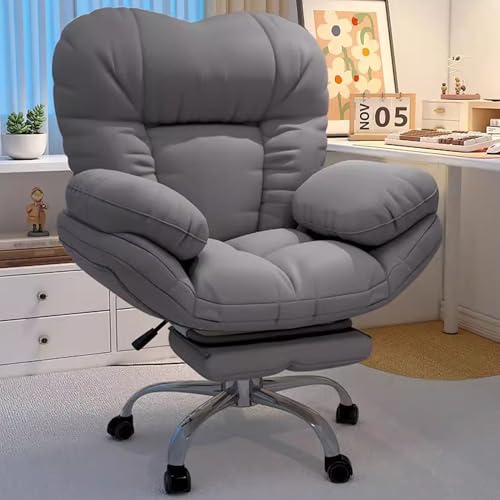 Büro-Schreibtischstühle, faules Sofa, Liegestuhl, Hebestuhl, Computer-Gaming-Stuhl, höhenverstellbar, verstellbarer Bürostuhl, Drehstuhl mit einziehbarer Fußstütze und breiteren gepolsterten Armlehnen von Generisch