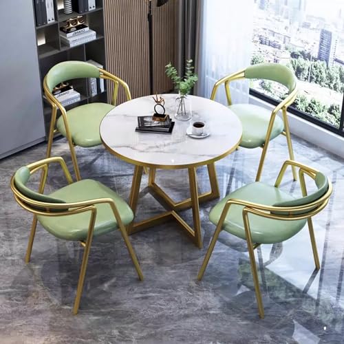 Bürokonferenztisch-Set mit platzsparenden Verhandlungsstühlen, Empfangsraum, Clubtisch und Esszimmerstühlen für Loungemöbel Bürokonferenztisch-Set mit platzsparenden Verhandlungsstühlen, Empfangsraum, Clubtisch und Esszimmerstühlen für Loungemöbel von Generisch