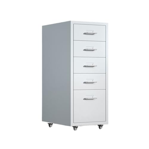 Büroschrank mit 5 Ablagen und hoher Kapazität – weißer Stahlschrank mit Schubladen und multifunktionalem Design für effiziente Arbeitsplatznutzung von Generisch