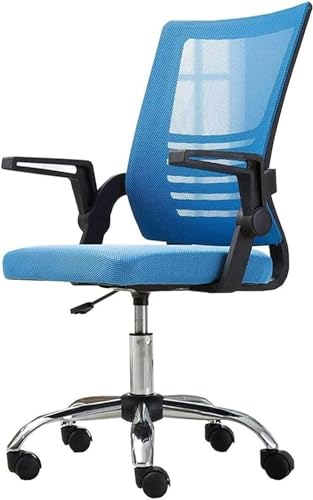 Bürostuhl, Computerstuhl, Drehstuhl, Spielstuhl, Rennstuhl, Büro-Schreibtischstuhl, Latex-Pad, Polyester-Netz-Arbeitsstuhl (Farbe: Blau) von Generisch