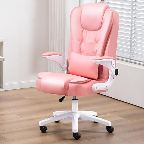 Bürostuhl, Gaming-Stuhl, Computerstuhl, ergonomischer Bürostuhl, Chef-Schreibtischstuhl, bequemer Computerstuhl mit hoher Rückenlehne, verstellbarer Gaming-Stuhl, moderner Drehstuhl (Farbe: Pink 1 von Generisch