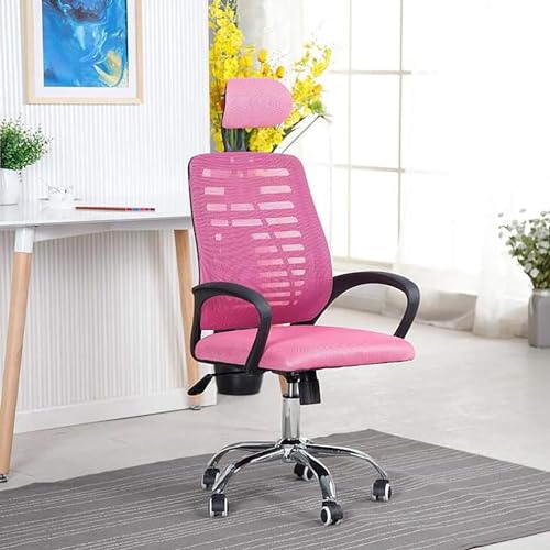 Bürostuhl, Gaming-Stuhl, Computerstuhl, ergonomischer Computerstuhl, hohe Rückenlehne, Schreibtischstuhl mit Kopfstütze, Lendenwirbelstütze, Bürostuhl, Netzstoff, Rollstuhl, verstellbarer Chefsessel von Generisch