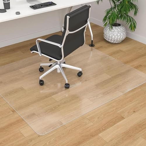 Bürostuhl Unterlage Versch. Größen/PVC Bodenschutzmatte rutschfest 1.5 mm Dick Strapazierfähig & Bruchsicher Schreibtischstuhl Unterlage/Schutzmatte/Fußbodenschutz(Mattiert,48x67in/120x170cm) von Generisch