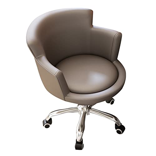 Bürostuhl aus PU-Leder, Drehstuhl mit mittlerer Rückenlehne, höhenverstellbar und ergonomischem Design, Stahlsockel von Generisch