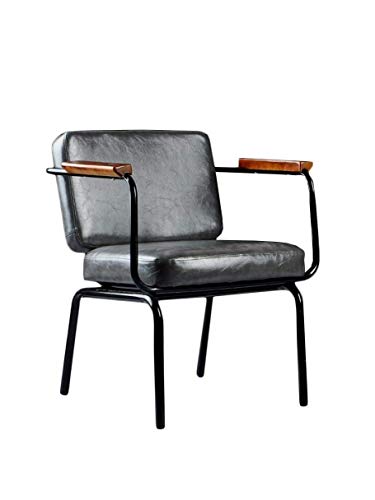 Bürostuhl im industriellen Loft-Stil, mit Rückenlehne und Armlehne, bequemer Polsterhocker, Metallrahmen, perfekt für Zuhause und Büro Bürostuhl im industriellen Loft-Stil, mit Rückenlehne und Armlehne, bequemer Polsterhocker, Metallrahmen, perfekt für Zuhause und Büro von Generisch