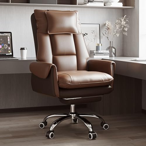 Bürostuhl mit Fußstütze, ergonomischer Gaming-Stuhl, mit 360°-Drehfunktion, bequemer Computerstuhl für langes Sitzen, verstellbare Kopfstütze, Lendenwirbelstütze, Büro-Schreibtischstuhl von Generisch