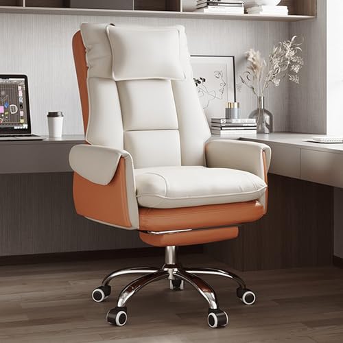 Bürostuhl mit Fußstütze, ergonomischer Gaming-Stuhl, mit 360°-Drehfunktion, bequemer Computerstuhl für langes Sitzen, verstellbare Kopfstütze, Lendenwirbelstütze, Büro-Schreibtischstuhl von Generisch