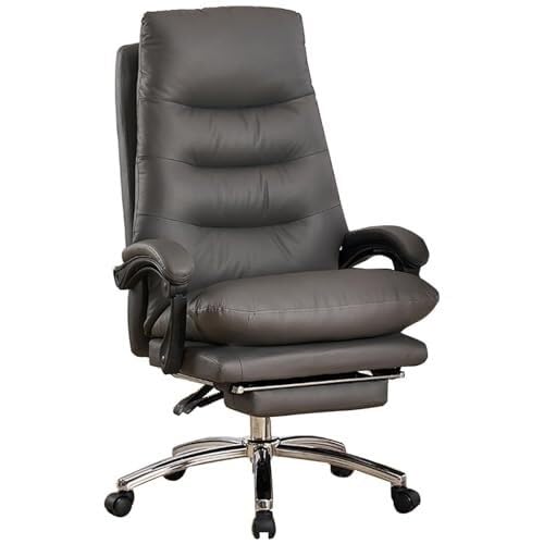 Bürostuhl mit Rückenlehne, verstellbare Höhe, 170 ° Neigung, 150 kg Kapazität, großes und hohes Design von Generisch