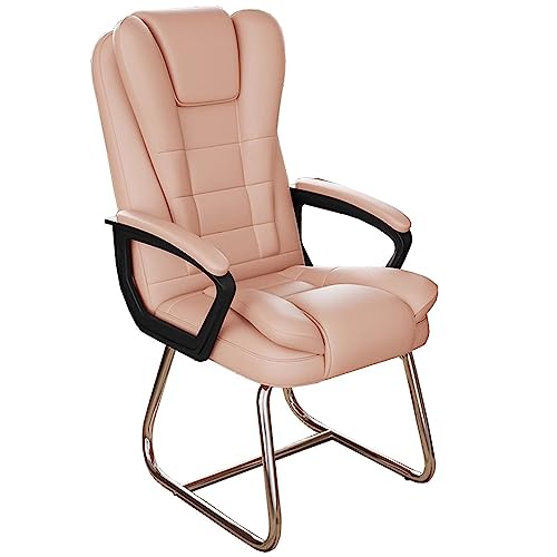 Bürostuhl mit hoher Rückenlehne, ergonomischer Schreibtischstuhl im Rennstil mit bogenförmiger Basis, Doppelsitzkissen und Stoffdesign für Gaming, Büro oder Konferenzraum (Rosa) von Generisch