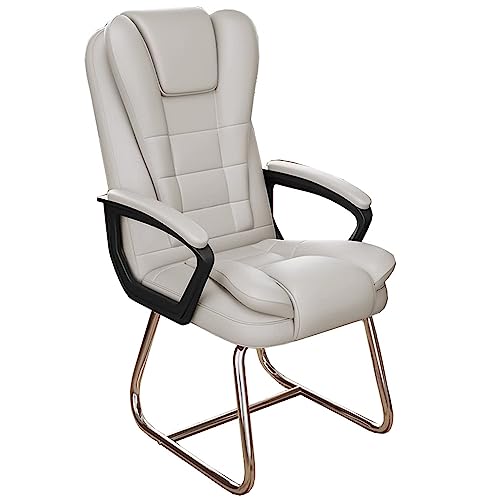 Bürostuhl mit hoher Rückenlehne, ergonomischer Schreibtischstuhl im Rennstil mit bogenförmiger Basis, Doppelsitzkissen und Stoffdesign für Gaming, Büro oder Konferenzraum (grau) von Generisch