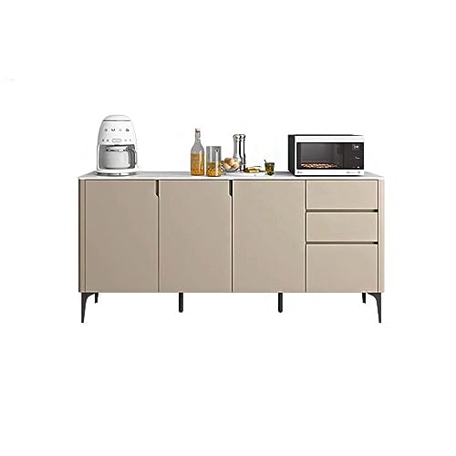 Buffetschrank Sideboard mit Weinaufbewahrung – Marmorplatte Arbeitsplatte, multifunktionales Design, Bauernhaus-Stil Buffetschrank Sideboard mit Weinaufbewahrung – Marmorplatte Arbeitsplatte, multifunktionales Design, Bauernhaus-Stil von Generisch