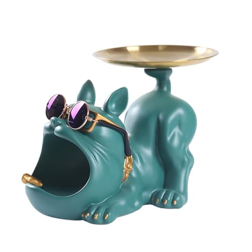Bulldogge Schlüsselablage - Handgefertigter Bulldoggen-Organizer aus Kunstharz, dekorative Hundefigur | Mehrzweck-Aufbewahrungstablett, niedliche Bulldoggen-Skulptur, Harz-Schlüsselhalter Bulldogge Schlüsselablage - Handgefertigter Bulldoggen-Organizer aus Kunstharz, dekorative Hundefigur | Mehrzweck-Aufbewahrungstablett, niedliche Bulldoggen-Skulptur, Harz-Schlüsselhalter von Generisch