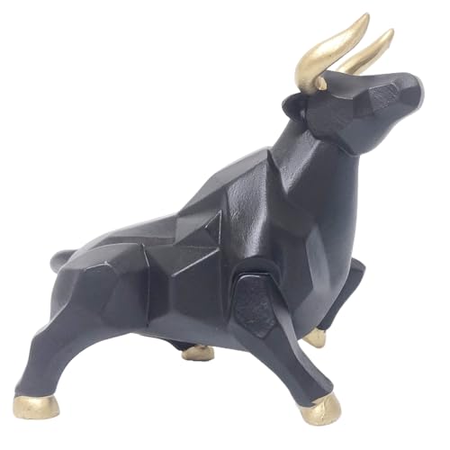 Bullenstatue, Kunstharz, geometrische abstrakte Figur, Heimdekoration für Freunde, Familie, Büros, Zimmer, Schreibtisch, Nachttisch, Bücherregal, Schreibtisch von Generisch