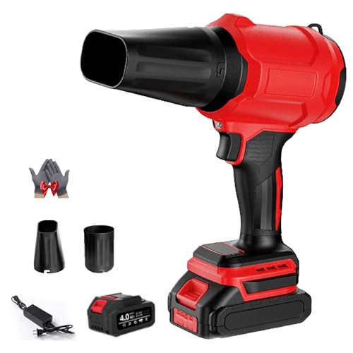 Bullseye Air Blower, Bullseye Air Blower, Muti-Option Battery Cordless Turbo Jet Handheld with Removable Nozzles for Yard, Garage, Patio & Outdoor Cleaning (Red Battery 2) von Generisch