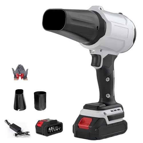 Bullseye Air Blower, Bullseye Air Blower, Muti-Option Battery Cordless Turbo Jet Handheld with Removable Nozzles for Yard, Garage, Patio & Outdoor Cleaning (White Battery 2) von Generisch