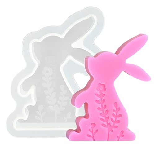 Bunny Seifenformen - Silikonseife Making -Tablett | Flexible, nicht geschichtete hasenförmige Form mit einfacher Freisetzung und Wärmefestigkeit | Craft Tool für handgefertigte Seifen, Wachsschmel Bunny Seifenformen - Silikonseife Making -Tablett | Flexible, nicht geschichtete hasenförmige Form mit einfacher Freisetzung und Wärmefestigkeit | Craft Tool für handgefertigte Seifen, Wachsschmel von Generisch