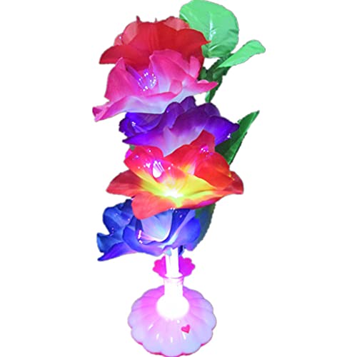 Bunte Glasfaser-Blume, leuchtendes LED-Nachtlicht, Bar, Café, Heimdekoration, Lampe, zufällige Farbe, langlebig und nützlich, praktisch Bunte Glasfaser-Blume, leuchtendes LED-Nachtlicht, Bar, Café, Heimdekoration, Lampe, zufällige Farbe, langlebig und nützlich, praktisch von Generisch