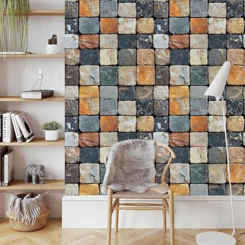 Bunte Steine Gitter Klebefolie Möbel 0.45x20 M Felsen Ziegel Selbstklebende Tapete Abziehen Aufkleben Wallpaper Entfernbare Wandverkleidung Dekoratives für Küche Arbeitsplatte Schränke Tische Wand Bunte Steine Gitter Klebefolie Möbel 0.45x20 M Felsen Ziegel Selbstklebende Tapete Abziehen Aufkleben Wallpaper Entfernbare Wandverkleidung Dekoratives für Küche Arbeitsplatte Schränke Tische Wand von Generisch
