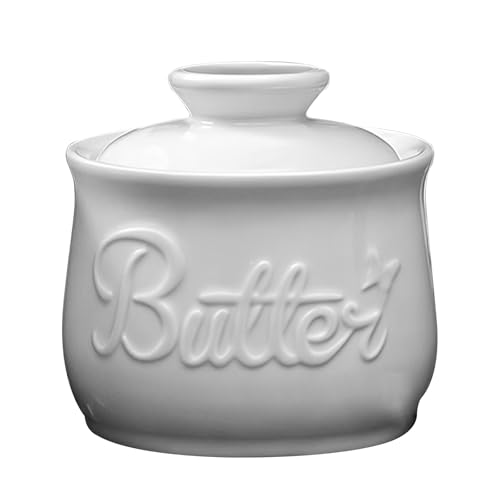 Buttertopf für Theke mit Wasserlinie, grüner französischer Butterbehälter für Theke, Butterdose mit Deckel von Generisch