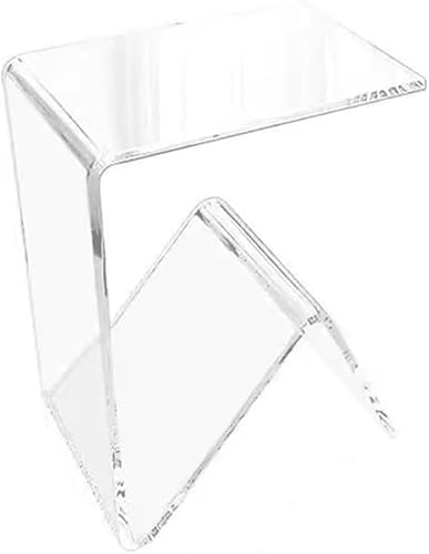 C Table Acryl-Beistelltisch, klarer Acryl-Beistelltisch, moderner Beistelltisch mit Zeitschriftenhalter, Mehrzweck-Beistelltische, für Wohnzimmer, Schlafzimmer, Terrasse und Büro von Generisch