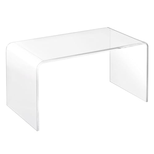 C-förmiger Beistelltisch, transparenter Acryl-Beistelltisch für Wohnzimmer, Schlafzimmer, Terrasse & Büro, modernes Design, kompakte Größe, vielseitig einsetzbar von Generisch