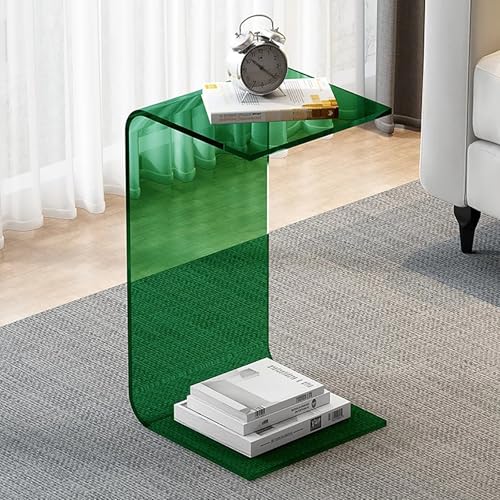 C-förmiger Beistelltisch aus transparentem Acryl, moderner Couchtisch für Wohnzimmer, stilvoller Beistelltisch und Snacktisch, schlankes Design für moderne Dekoration C-förmiger Beistelltisch aus transparentem Acryl, moderner Couchtisch für Wohnzimmer, stilvoller Beistelltisch und Snacktisch, schlankes Design für moderne Dekoration von Generisch