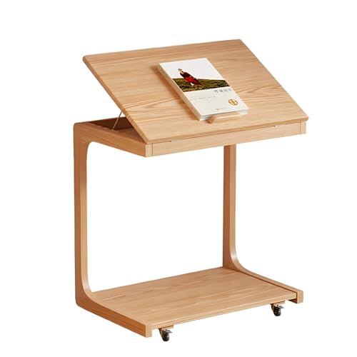 C-förmiger Holz-TV-Tablett mit Rollen, mobiler Beistelltisch für Couch, Wohnzimmer, Schlafzimmer, enge Räume C-förmiger Holz-TV-Tablett mit Rollen, mobiler Beistelltisch für Couch, Wohnzimmer, Schlafzimmer, enge Räume von Generisch