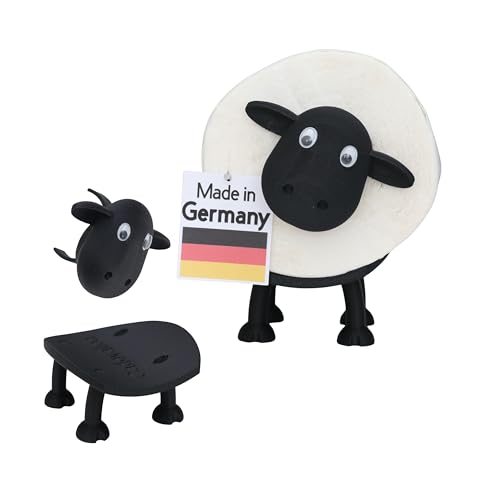 CADOVATION – Für ALLE Rollengrößen geeignet – Toilettenpapierhalter Schaf – Klorollenhalterung aus Biokunststoff – Lustige Badezimmer Deko – 1er Set – Made in Germany von Generisch