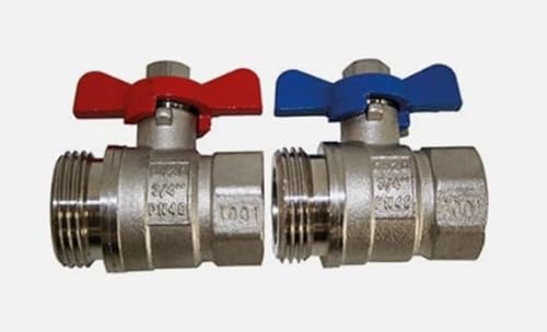 COSMO Kugelhahnset Durchgang 3/4"IG x 1" AG für FBH Verteiler CKHDN von Generisch