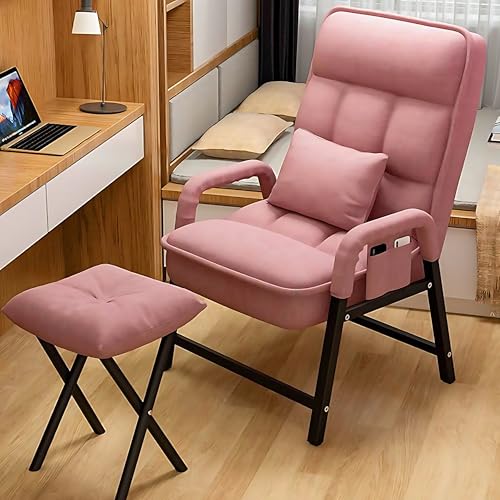 Cabrio Lazy Schlafsofa, klappbarer Bodenstuhl mit Ottomane, bequemer Lesesessel mit Seitentaschen für Schlafzimmer oder Wohnzimmer Cabrio Lazy Schlafsofa, klappbarer Bodenstuhl mit Ottomane, bequemer Lesesessel mit Seitentaschen für Schlafzimmer oder Wohnzimmer von Generisch
